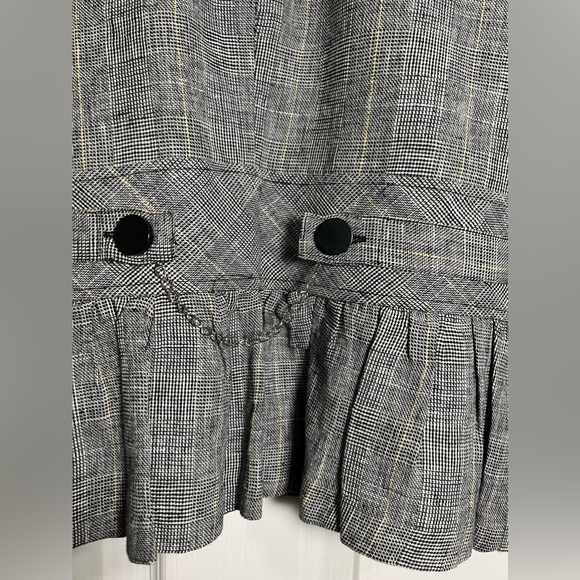 💫Candie’s Plaid/mini houndstooth peplum blazer - Picture 5 of 10